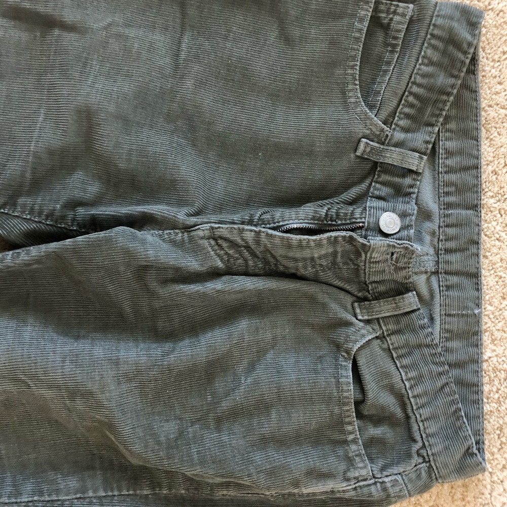 Green corduroy pants